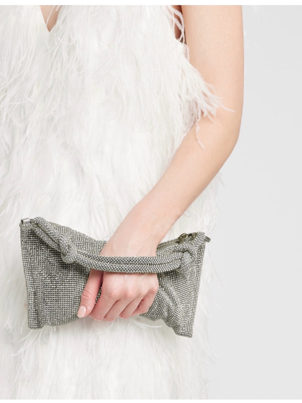 Cult Gaia Hera Nano silver crystal mesh clutch - Picture 11 of 12